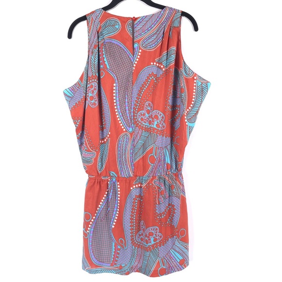 Tibi NEW YORK 100% SILK LooseTop Slightly Fitted Skirt Mini Dress Paisley Size 0 - Picture 3 of 11